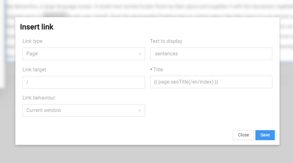 Adding a link