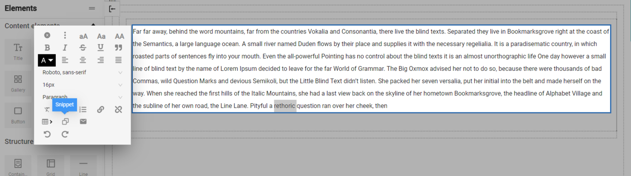 Adding Company Data via Snippets