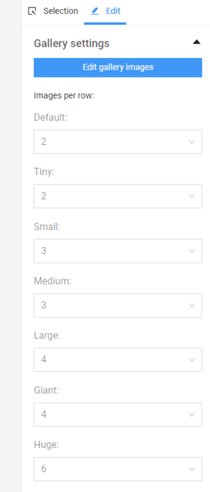 Number of images on one line